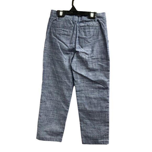 Boys Chambray Suiting Pants Cat & Jack Navy Blue Size 6 With Reinforced Knees Du - Picture 5 of 7